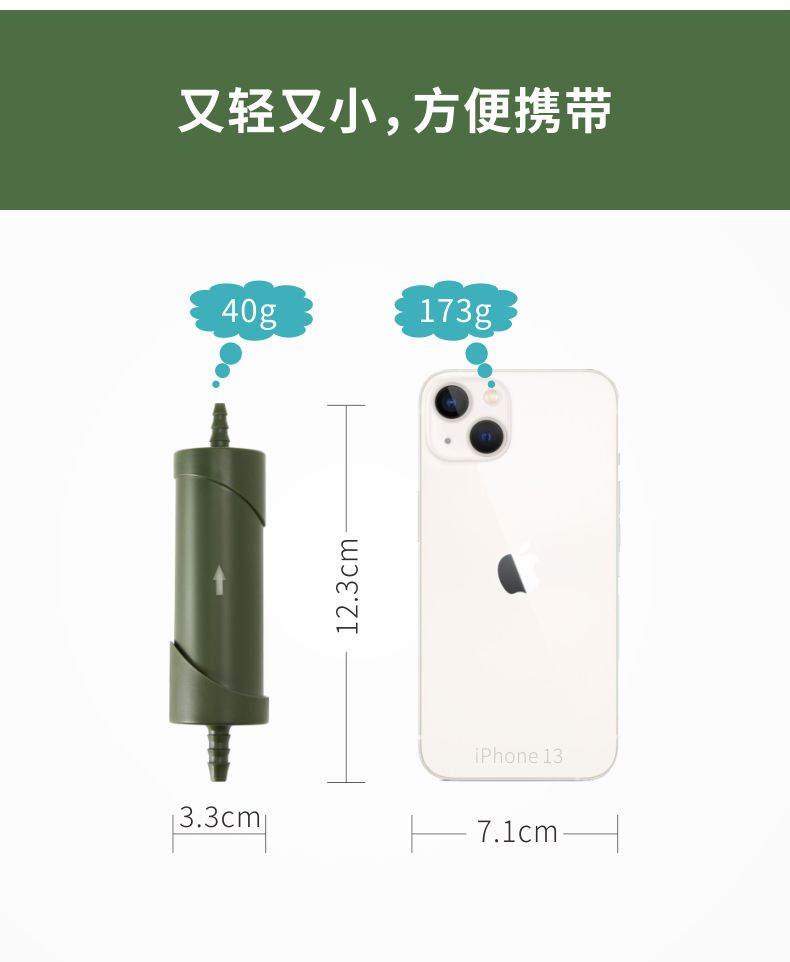 凈易單兵野外便攜式應急救援吸管凈水器又輕又小方便攜帶